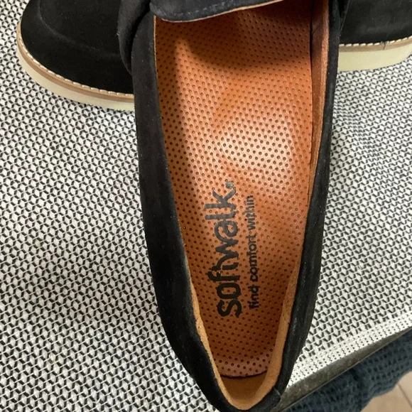 SoftWalk Walsh Black Suede Sli -On Loafers size 8.5.‎ Preppy,career,minimalist - Picture 12 of 15